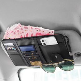 Car Organizer Sun Visor Multi-Pocket Auto Interior Accessories Pocket Document Storage Pouch Pen HolderCarCar