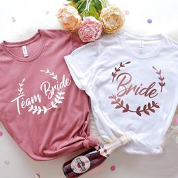 Bachelorette Party Shirts Bride Team Womens T-shirt Bridal Tshirts Engagement Ceremony Going To Get Married Partners Clothes For Weddings Tops