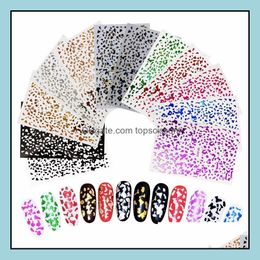 Stickers Decals Nail Art Salon Health Beauty Colour Foil -Colorf Diy 12 Styles For And Drop Delivery 2021 Tsh5N