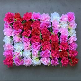 Decorative Flowers & Wreaths 40x60cm Silk Rose Flower Wall Wedding Decoration Backdrop Champagne Artificial Romantic DecorDecorative
