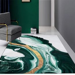 Carpets Modern Abstract Painting White Green Living Room Rug Decoration Nordic Style Marble Pattern Table Mat Chair Carpet Bathroom MatCarpe