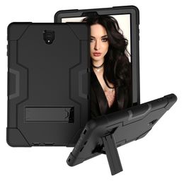 galaxy tablet silicone case UK - Military Heavy Duty Rugged Armor Case For Samsung Galaxy Tab S4 10.5 Inch T830 T835 Impact Shockproof Silicone Plastic Kickstand Tablet Cover