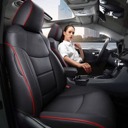 Custom Luxury Design Styling Car Seat Covers For Toyota Rav4 20 -21 Xa50 Hybrid With Waterproof Leatherette Fit Full Set -Coffee