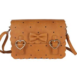 Evening Bags Women Fashion Bow Shoulder Female Cute Panelled Crossbody Bag Brand Design Wave Point Messenger Packs For Ladies 2022