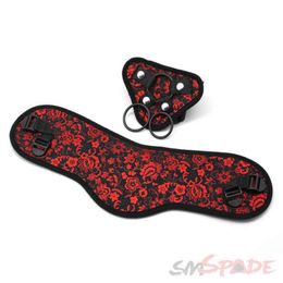 Erotica Adult Toys SMSPADE Plus Size, Beginner's Red and Black Strap On Dildo Harness Adjustable,For Lesbian Gay Adult Game Harness Sex Product 220507