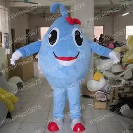 Simulation Blue Water drop Mascot Costumes High quality Cartoon Character Outfit Suit Halloween Adults Size Birthday Party Outdoor Festival Dress