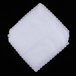 Bow Ties 6x DIY Ladies White Hankies Party Wedding Handkerchiefs 100% Cotton Hanky Solid Blank Design Meet Your Craft NeedsBow