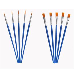Paint Brushes for Kids Artists Painters Beginners Student Round Flat Small Brush for Crafts Detail Painting XBJK2207