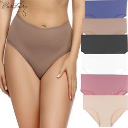 PariFairy Big Size 5XL Underwear Women Panties Sexy Lace Briefs Seamless Lingerie High-Rise for Weight 100KG Plus 220426