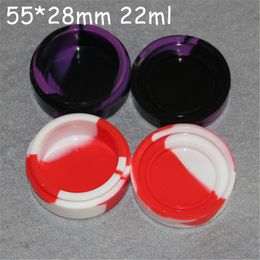 10pcs Silicone Wax Containers Reusable Oil Box Silicone Dab Jar 22ml For Glass Water Pipes