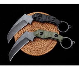 MagicBeastss Karambit Claw Knife D2 Blade G10 Handle Camping Tactical Pocket Fixed Blade Knife Hunting EDC Survival Tool Knives a4022