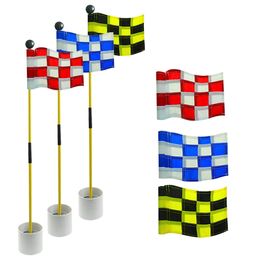 Golf Putting Green Flagstick Hole Cup With Flag Stick Pole Backyard Training Supplies