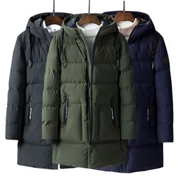 Long Thick Parka Jacket Men Winter Mens Coats Hoody Parkas Zipper With Pocket -20 Degree Warm Parka Coat For Men M-4xl 201128