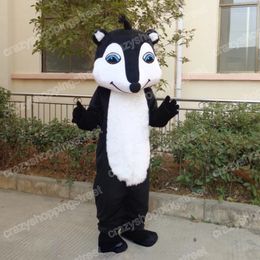 Halloween Black Fox Mascot Costume High quality Cartoon Character Outfits Suit Adults Size Christmas Carnival Party Outdoor Outfit Advertising Suits