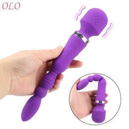 10 Modes Vibrator 2 In 1 Magic Wand Anal Plug Female Masturbator sexy Toys for Women Lesbian Adults Products