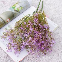 Decorative Flowers & Wreaths Artificial Plants Plastic Gypsophila Wedding Garland Vase For Home Christmas Decorations Fake Baby's Breath
