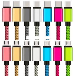 Thicker Braided Type c Micro Usb cable 1m 2m 3m QUick Charging Cables For Samsung LG Android phone