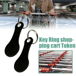 Keychains 2Pcs DIY Shopping Trolley Tokens Couple Decorative Key Hook Rings Aluminium Ring Coin Holder Fred22