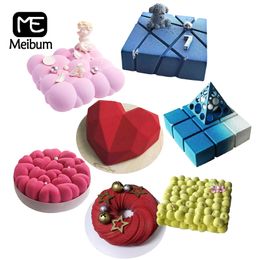 Meibum Cake Decorating Tools Non Stick Food Grade Silicone Mould Mousse Baking Mould Multiple Types Party Pastry Kitchen Bakeware 220601