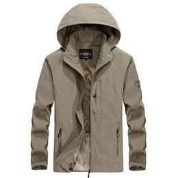 Мужская водонепроницаемая куртка в стиле милитари, весенне-осенняя повседневная ветровка, мужские дышащие уличные тонкие пальто с капюшоном, одежда 6XL 220406 482