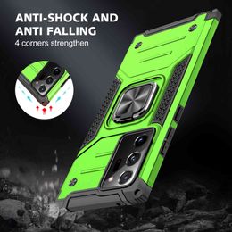 Luxury Magnetic Shockproof Stand Case For Samsung Galaxy S10 S20 FE Plus S10E Note 20 Ultra A51 A71 5G A41 Ring Phone Case Cover
