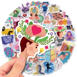 50PCS Skateboard Stickers mental health For Car Baby Scrapbooking Pencil Case Diary Phone Laptop Planner Decoration Book Album Kids Toys Decals