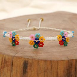 Beaded Strands Fashion 2022 Bracelets Boho Miyuki Flower Bracelet Colourful Friendship Jewellery Handmade Woven Pulseras Mujer Wholesale Trum22