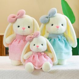 New yarn skirt rabbit lop ear rabbit plush toy dolls trumpet doll Valentine's day for girls pillow gift