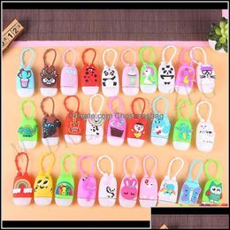 Party Favour Event Supplies Festive Home Garden 30Ml Sanitizer Keychain Silcione Cartoon Mini Er Gel Hand Soap Bottle Holder With Refillabl