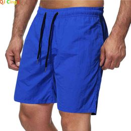 2022 Summer Men's Casual Shorts Candy Color Five-quarter Pants Men 14-color Beach Shorts White Black Red Green Y220420