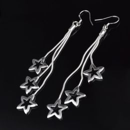 Dangle & Chandelier Fashion 925 Sterling Silver Earrings Star Tassel Long Woman Jewellery GiftDangle