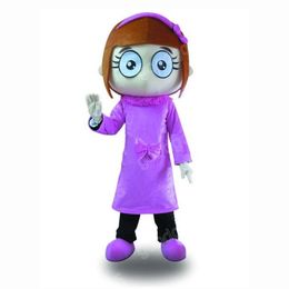 Halloween purple dress girls Mascot Costumes Christmas Party Dress Cartoon Character Carnival Advertising Birthday Party Costume Outfit