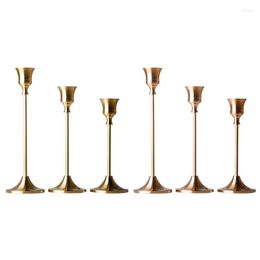 Candle Holders 3pcs/set Metal Candelabra Holder Wedding Table Centrepieces Stand Candelabrum Desktop Home Decor L21ACandle HoldersCandle