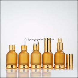 30Ml Glass Essential Oil Bottles Vial Cosmetic Serum Packaging Lotion Pump Atomizer Spray Bottle Dropper Fast F2550 Drop Delivery 2021 Other