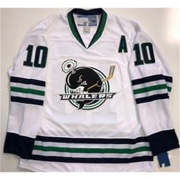Customize Nik1 tage PREMIER PLYMOUTH WHALERS #10 TOM WILSON Hockey Jersey Embroidery Stitched or custom any name or number retro Jersey