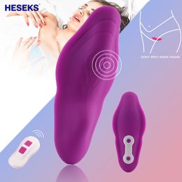 HESEKS Wireless Remote Control Female Invisible Wearable Clitoral Vibrator Butterfly Vibration Vibrating Egg sexy Toy for Women