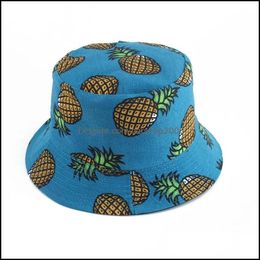 Beanie/Skl Caps Hats Hats Scarves Gloves Fashion Accessories Panama Summer For Women Men Bucket Hat Fruit Pine Print Fishing Hip Hop Cap