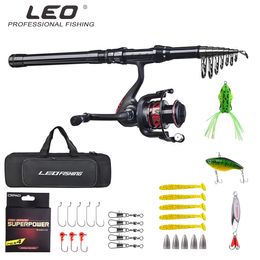 Spinning Fishing Rod and Reel Combo1.8M 2.7MTelescopic Rod with Fishign Reel Max Drag 5kg Full Fishing Kit