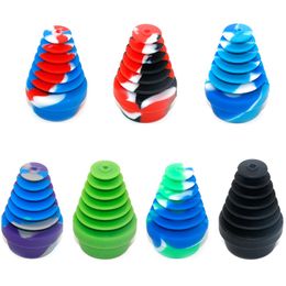 Multi-function Colourful Silicone Smoking Bong Waterpipe Philtre Adapter Convert Portable Connector Innovative Wax Wig Wag Oil Rigs Cigarette Holder Hookah Tool DHL