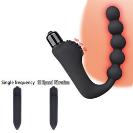 G Spot Bullet Vibrator Anal Plug Bead Prostate Massage sexy Toys For Woman Men Couples SM Female Masturbator Clitoral Stimulation