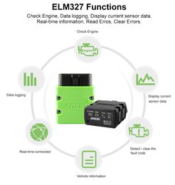 ELM 327 WI-FI 1.5 ELM327 V1.5 OBD2 OBD ODB 2 WIFI Car Diagnostic Tool With Switch Code Scanner for Android IOS for iPhone