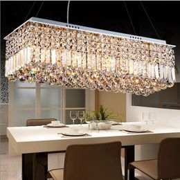 Pendant Lamps Modern Rectangular Crystal Chandelier Light Fixture Lamp Hanging For Living Room Dining Restaurant DecorationPendant