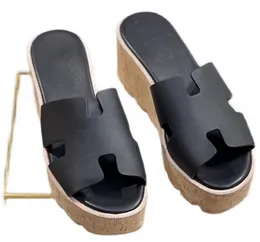 H Sandal Fashion H Genuine Leather Womens Sandals H Slipper Slippers Slide Designer Luxury Flat High Heels Flip Flops Shoes Embroidered Platform Rubb6676840 970
