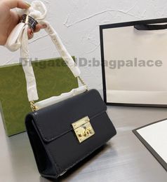 High Quality Flap bags 2022 luxurys designers Fashion womens CrossBody Printed Handbag Chains Real leather ladies Shoulder Bag purse BOX Handbags