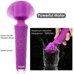 Powerful Wand Massager with 28 Vibration Modes USB Rechargeable Mini Quiet Waterproof Handheld Personal