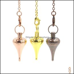 Pendant Necklaces Pendants Jewellery Metal Pendum Pendo Nce Reiki Circar Cone Charm For Men Women Divination Meditation Drop Delivery 20