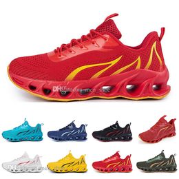scarpe da corsa da uomo nero bianco moda uomo donna trendy trainer cielo-blu rosso fuoco giallo traspirante sport casual outdoor sneakers stile # 2001-11
