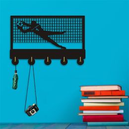 Soccer Goalkeeper Customise Name Household Decor Multipurpose Wall Coat Hangers Key Holder Gift For Football Lover 220615