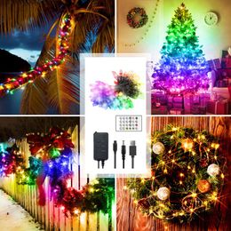 Strings Lamp Beads LED Fairy Light WiFi Outdoor String Lights For Halloween Lamps Remote Control Waterproof LightsLED