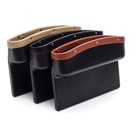 Car Organizer Universal Seat Crevice Storage Box 1pc PU Leather Cup Holder Auto Side Pocket For Stowing TidyingCar